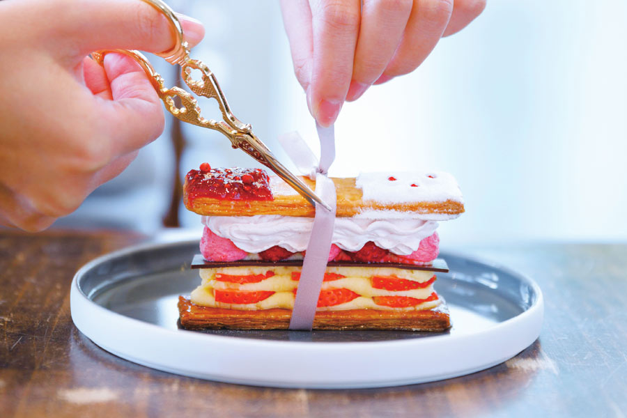 イチゴのミルフィーユ