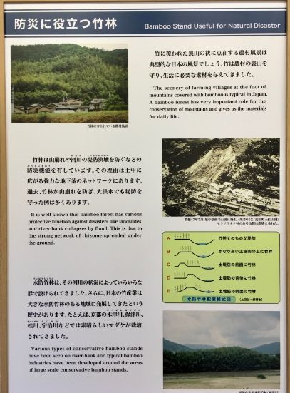 竹の資料館の展示パネル