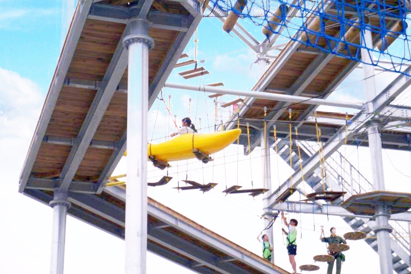 カヤックに乗る挑戦者