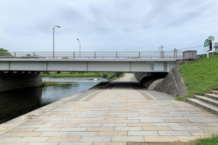 北大路通りと交差する河川敷