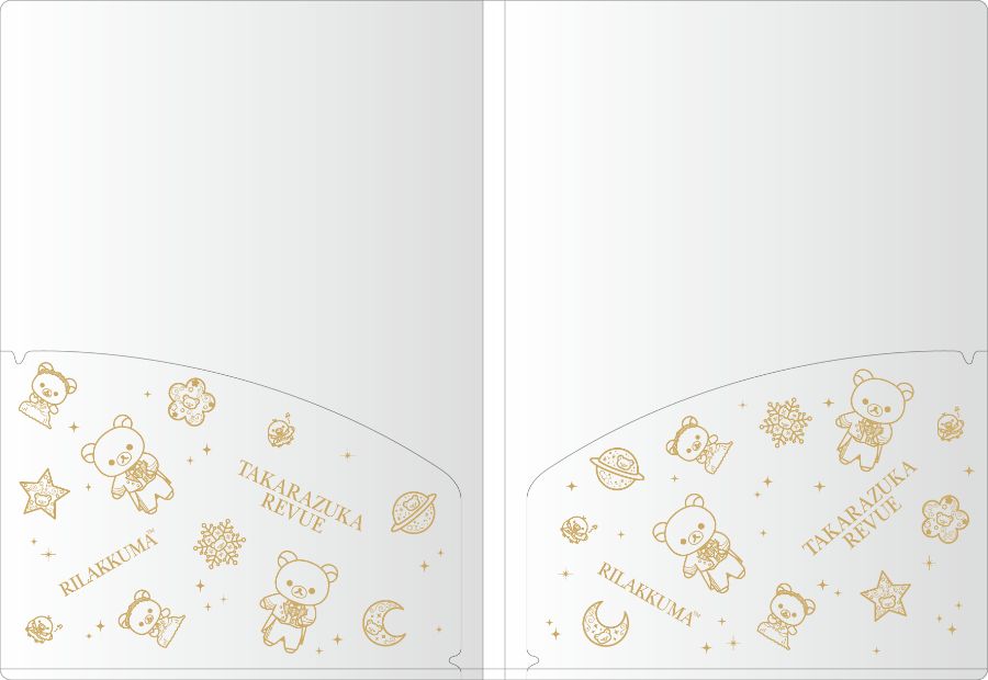 中面クリアファイルの両側にポケットが付いている