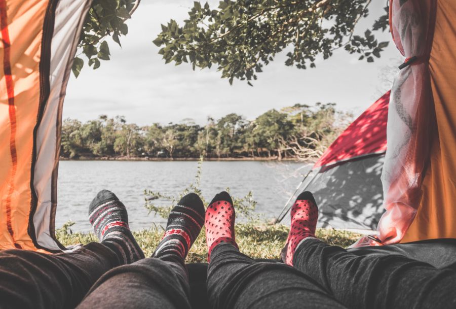 アウトドアを楽しむ様子