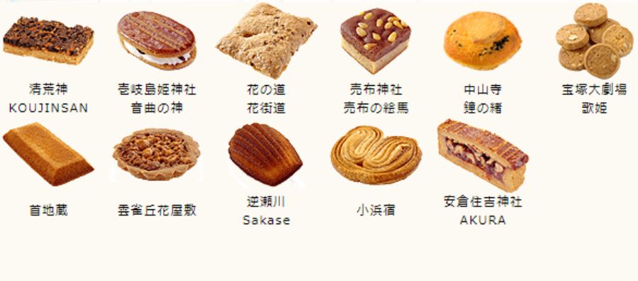 焼き菓子の一覧