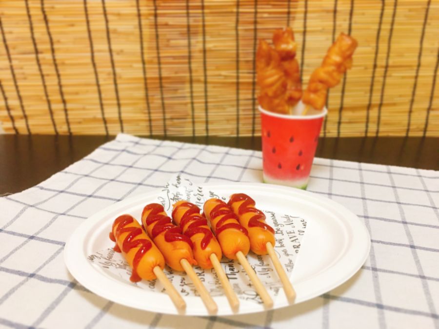 フランクフルトと焼き鳥