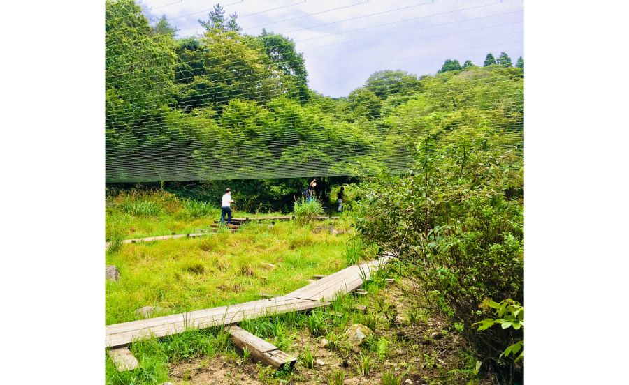 水が流れる場所ということを意識したという土井満治の作品