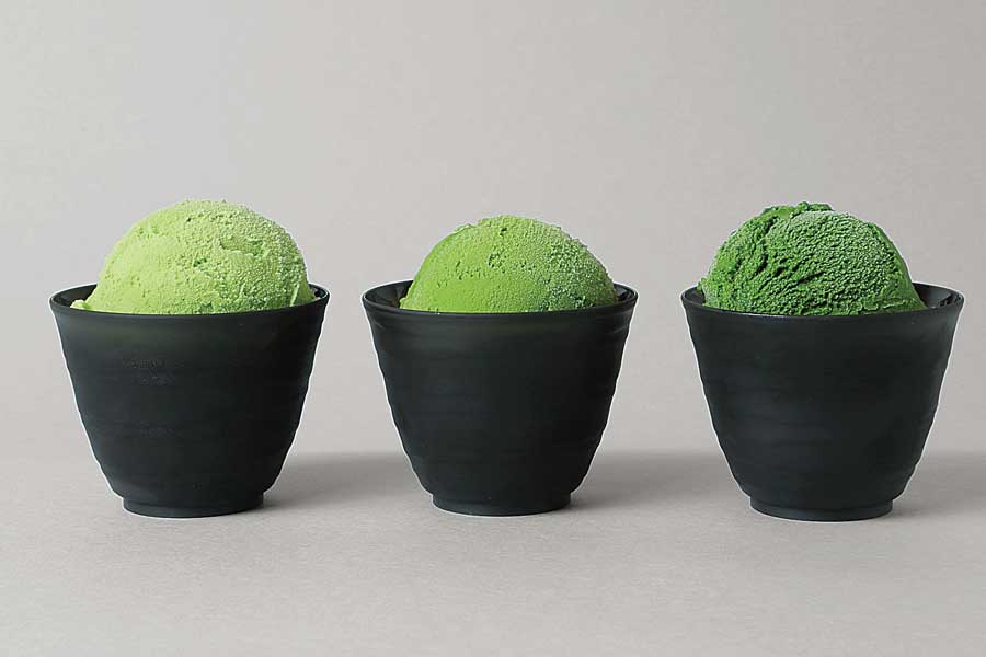 ３種類の抹茶アイス