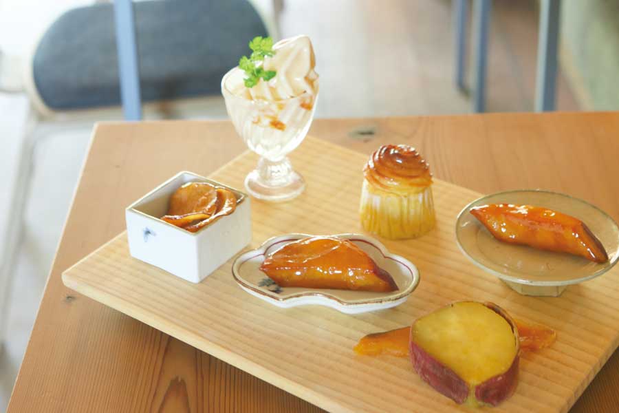 いろんなお芋スイーツがのったプレート