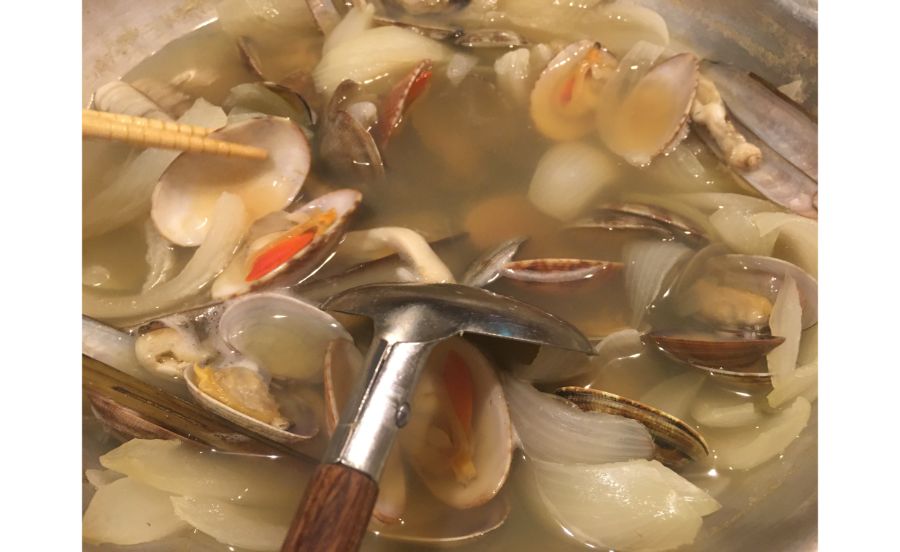 貝しか見えない貝鍋