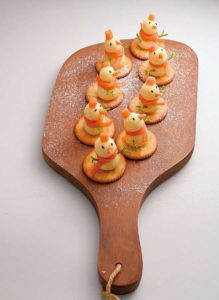 雪だるまの形をしたポテト