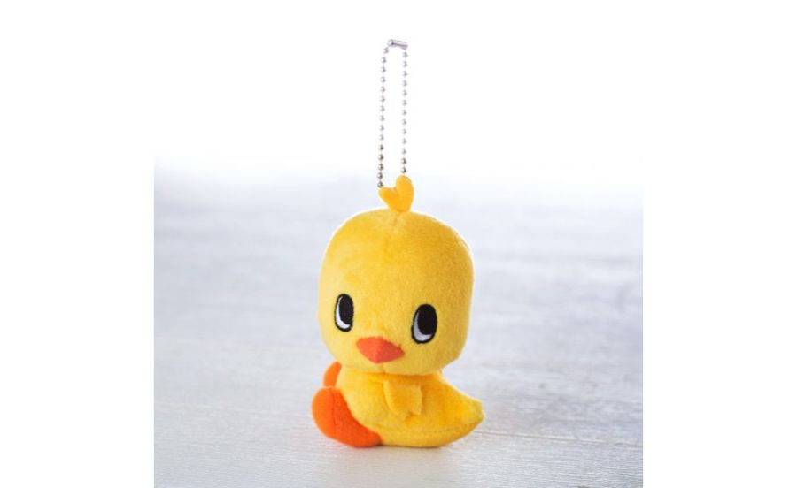 手のひらサイズのひよこちゃんのぬいぐるみキーホルダー