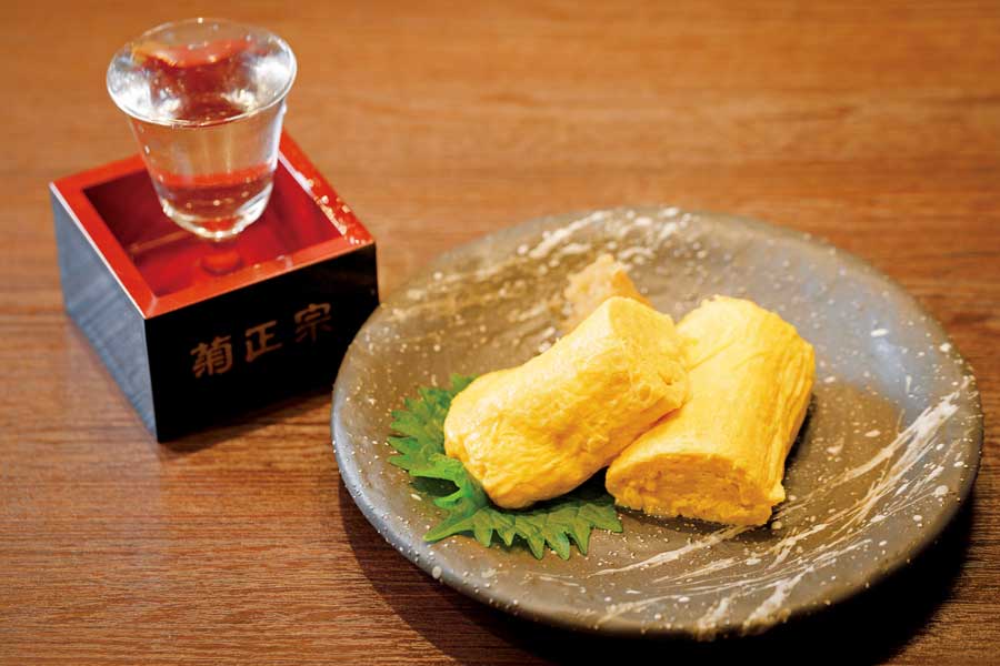 出汁巻きと日本酒