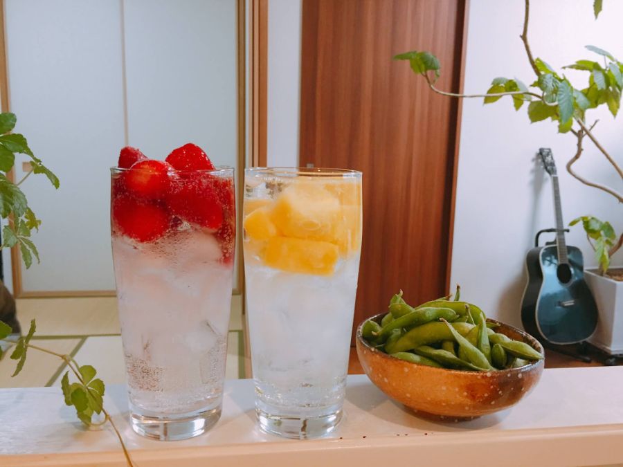 パイナップルサワーとイチゴサワー