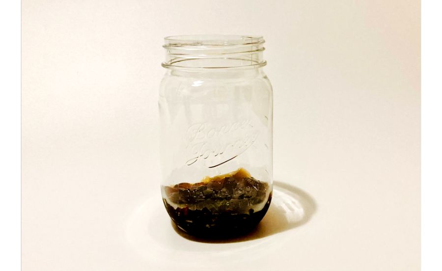 容器に入れたコーヒーゼリー