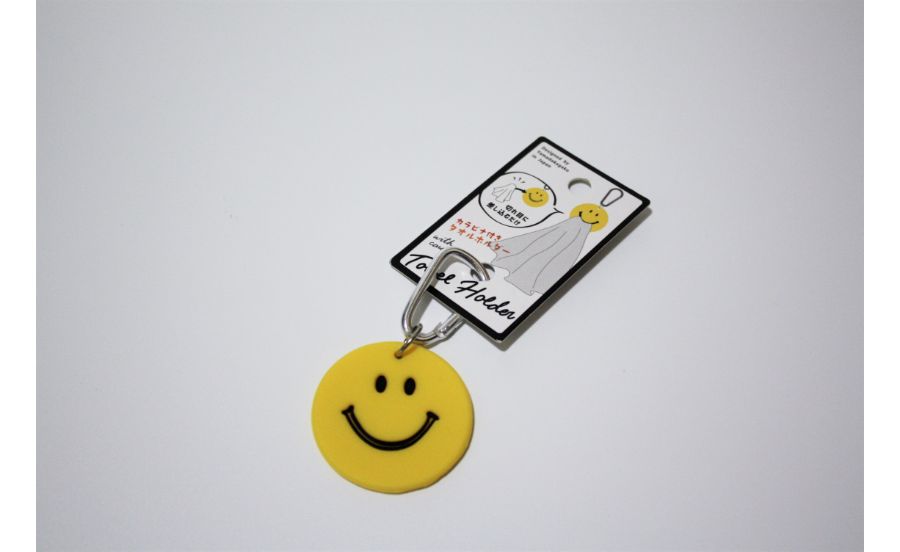 カラビナ付タオルホルダー スマイル