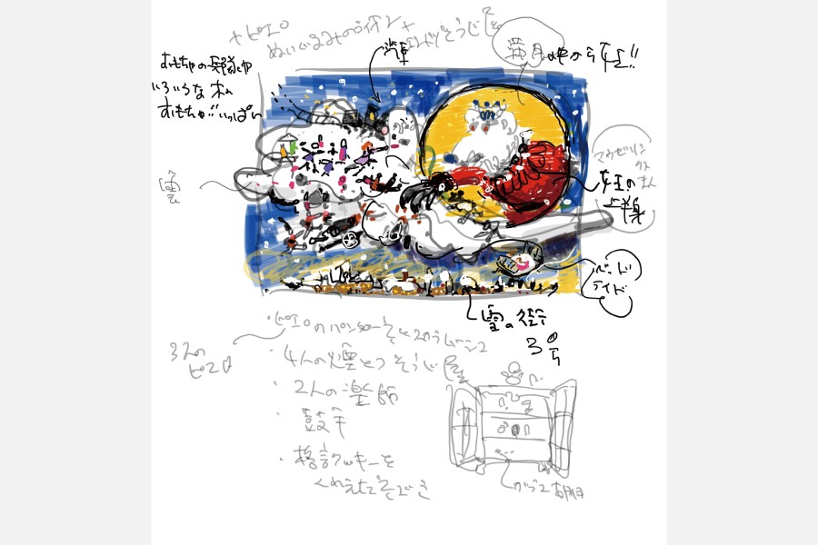 亀山さんによるイメージのスケッチ