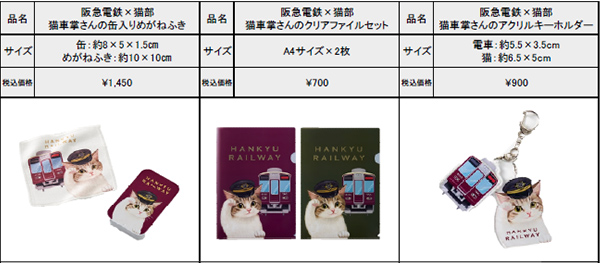 阪急と猫部のコラボグッズアイテム