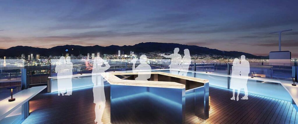 屋上テラスで集う人のイメージ