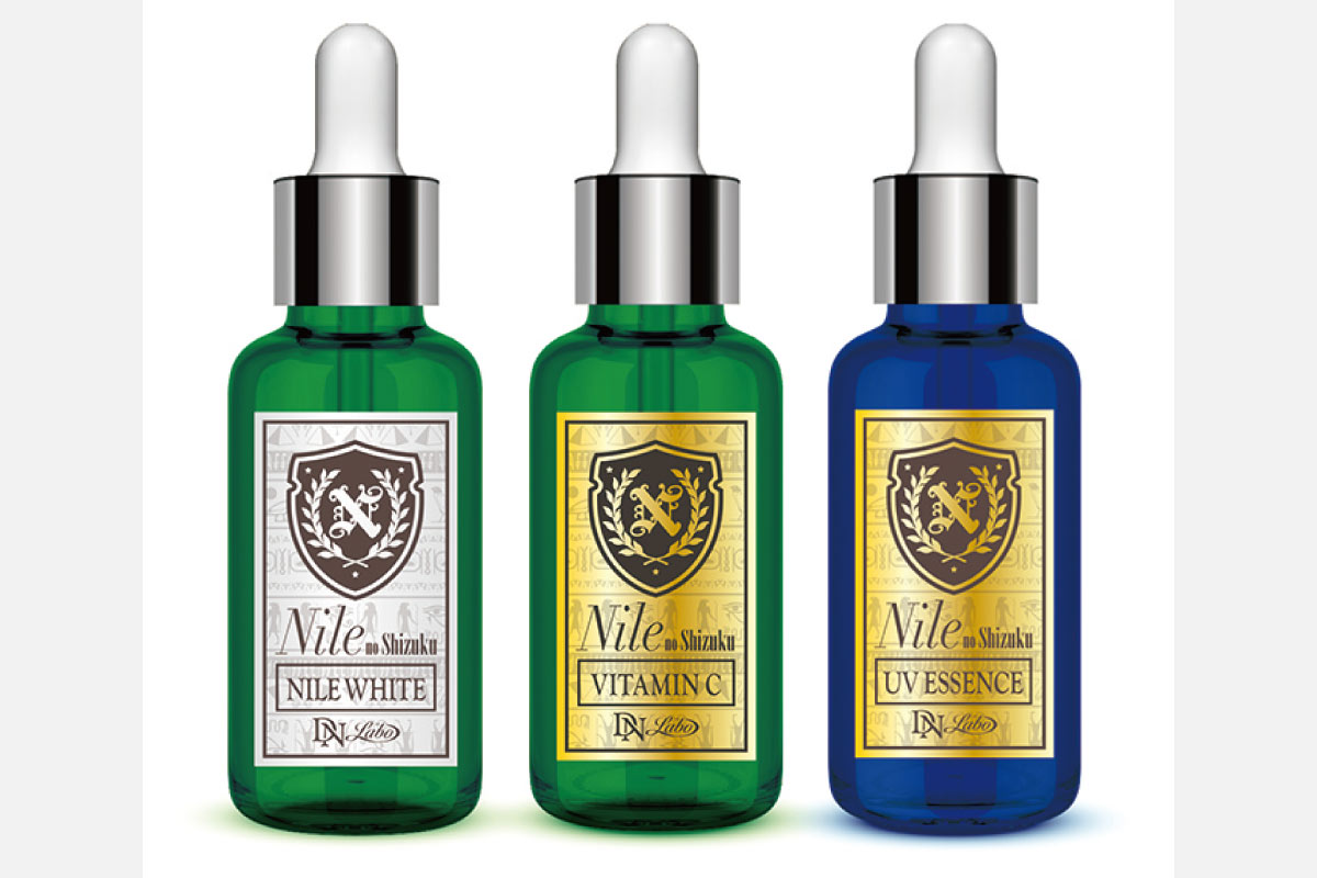 “原液”3点セットで夏バテ肌をリセット 「ナイルの滴」ナイルホワイト・ビタミンC・UVエッセンス発売中