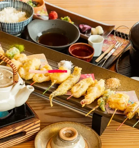 舞妓飯 嵐山店の「ひとくち天ぷら膳」