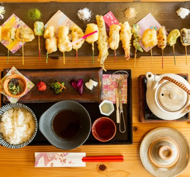 舞妓飯 嵐山店の「ひとくち天ぷら膳」