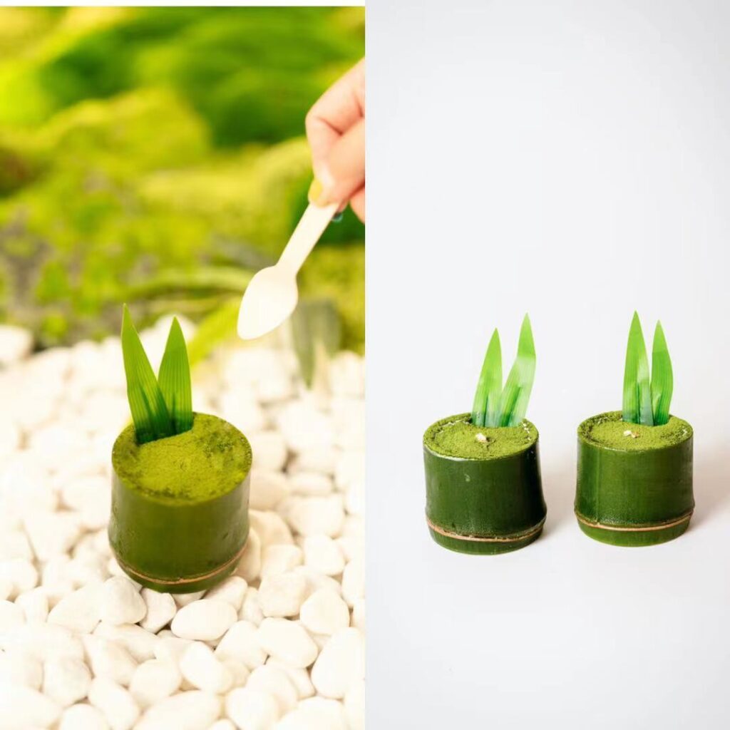 雲ノ茶 KUMONOCHA　嵐山店の「竹筒ティラミス」