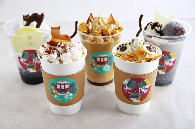 阪急電鉄とフェリシモ猫部がコラボ！神戸・梅田の飲食店で、阪急電車と猫がモチーフのスイーツ・ドリンクを2月1日から期間限定発売