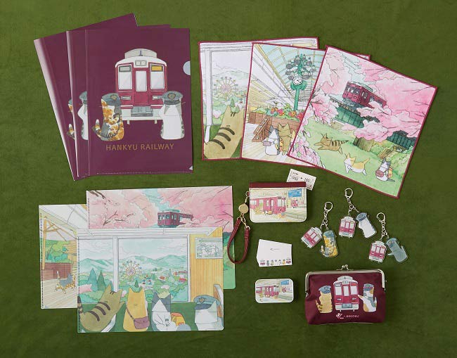 阪急電鉄と猫部のコラボグッズ