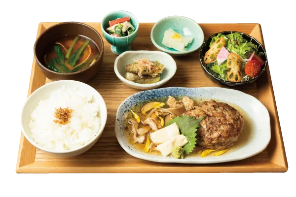 OBU CAFE「OBUの京風ハンバーグ 御膳」