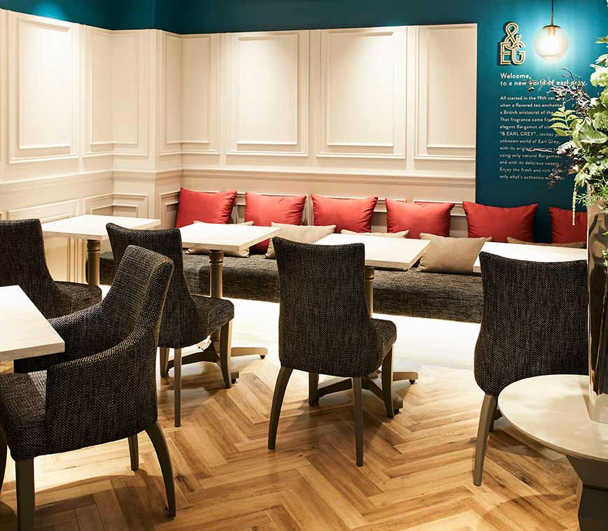 神戸のアールグレイ専門店の店内