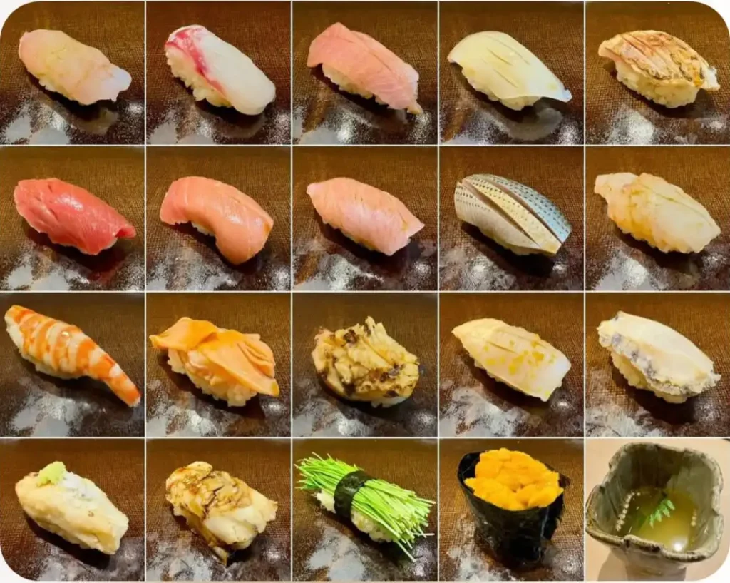 寿司いしばしのメニュー