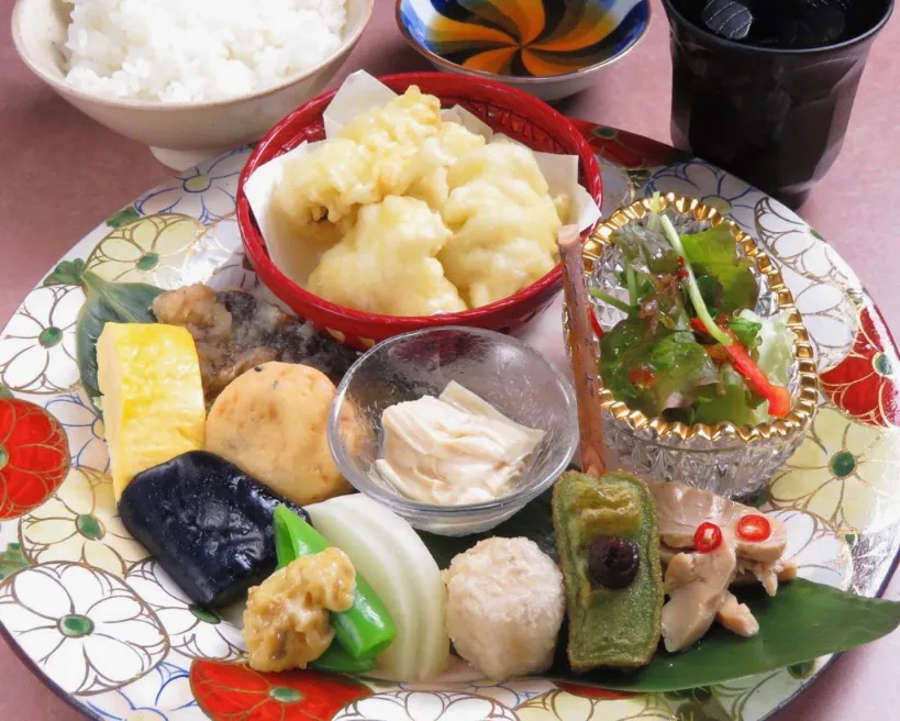 味浪漫いしがま亭季節の揚げ物とおばんざいランチ