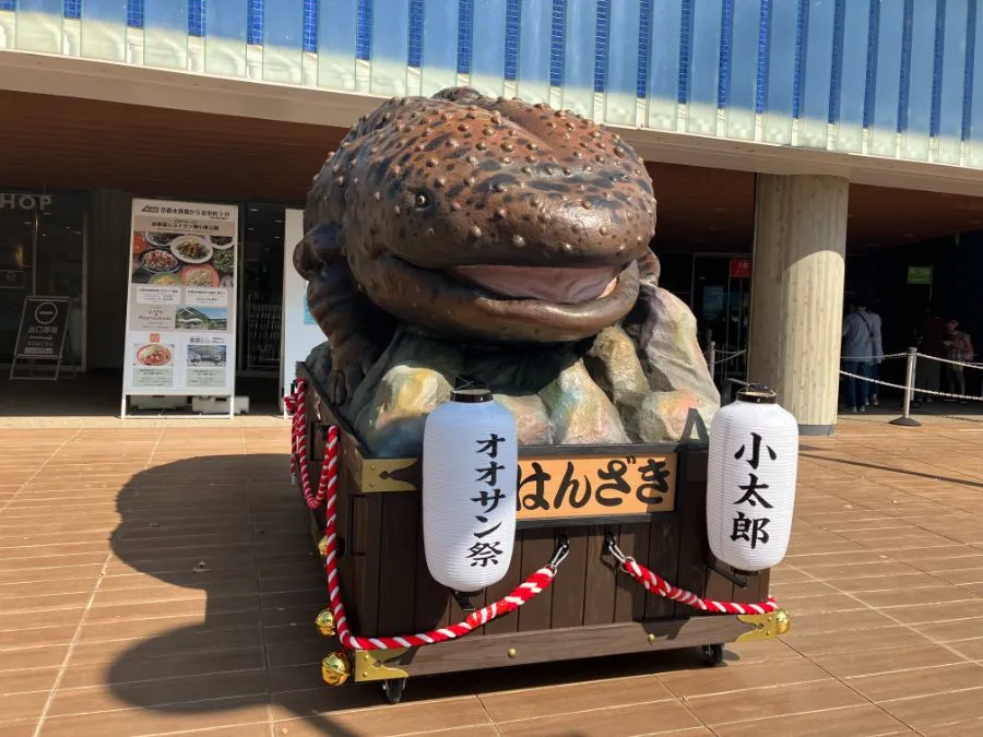 京都水族館のオオサンショウウオの日　オオサン山車_オオサン小太郎