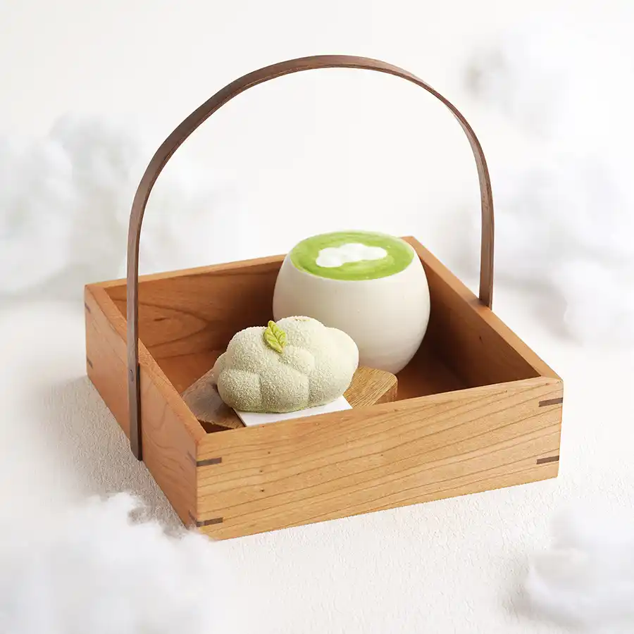 雲の茶ムースと抹茶ラテ