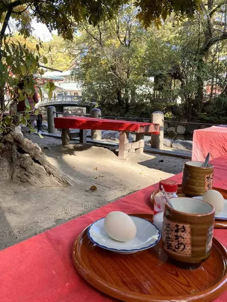 西宮神社　おかめ茶屋　甘酒