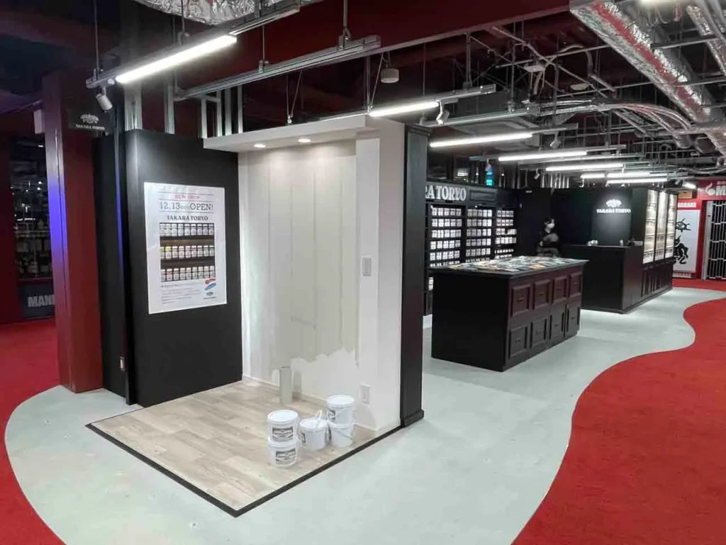 タカラ塗料 京都高島屋S.C.[T8]で塗装体験ができる壁