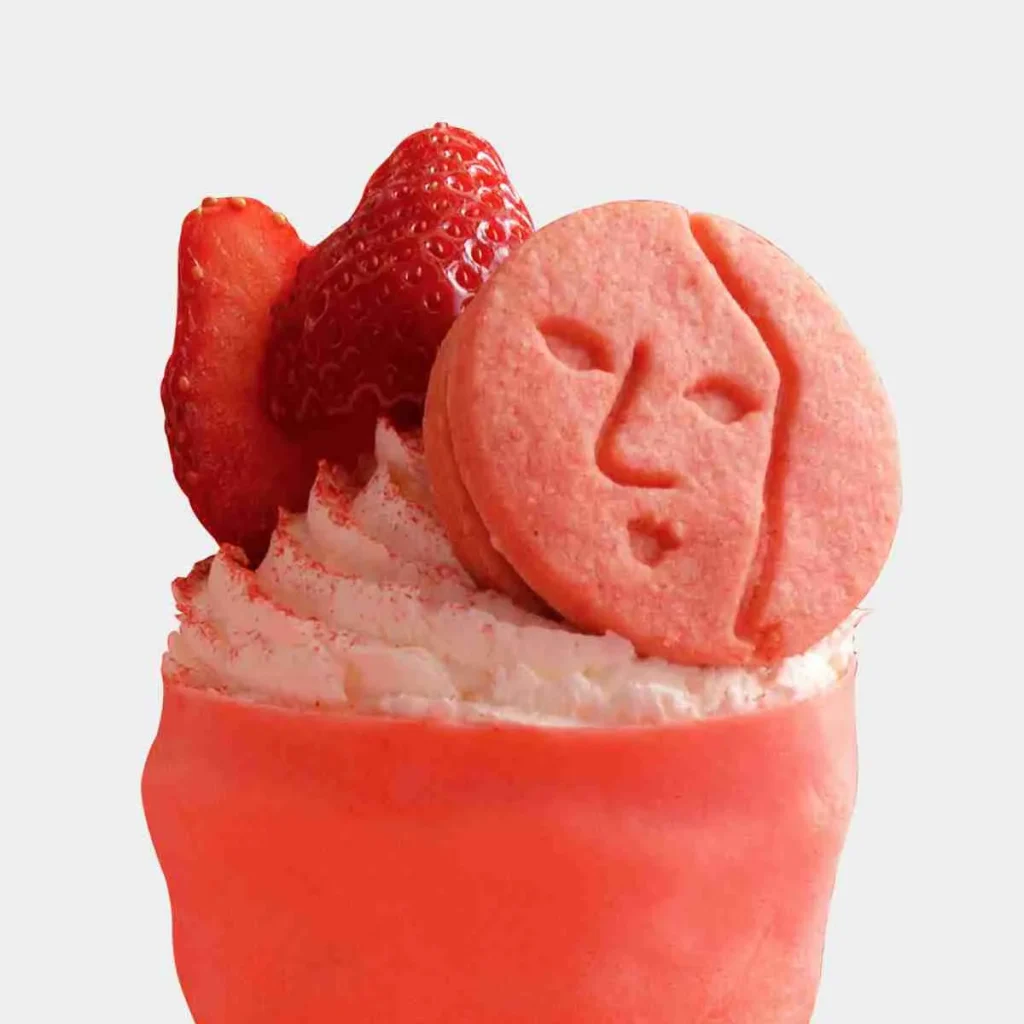 よーじやカフェのいちごクレープのアップ画像
