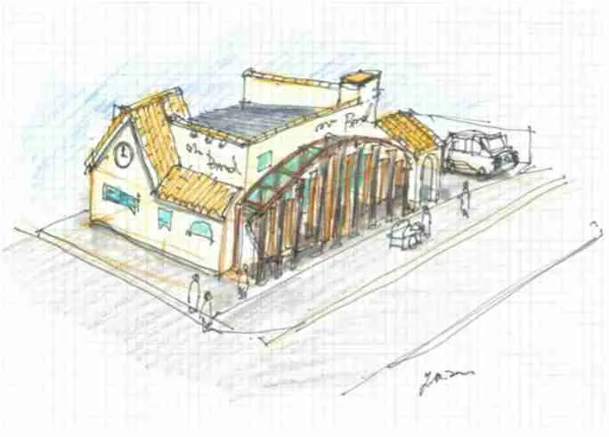 クロワッサンのおうち 店舗のパース