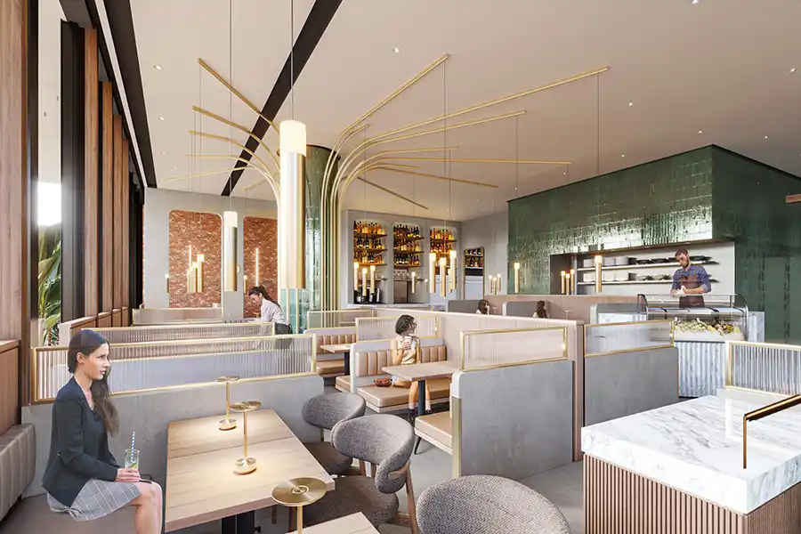 リニューアルした梅田wharfの店内