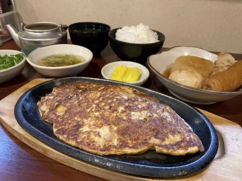 「喃風どろ焼酒場」のどろ焼&おでん定食