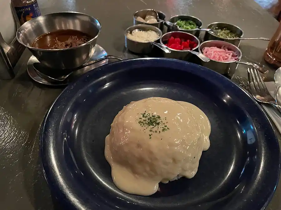 チーズがかかったごはん