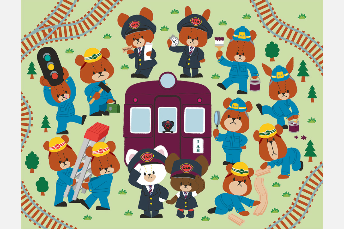 阪急「くまのがっこう Jackie＆Hankyu でんしゃのおしごと スタンプラリー」7月8日（月）まで開催中！4つの駅を巡り、景品をもらおう！