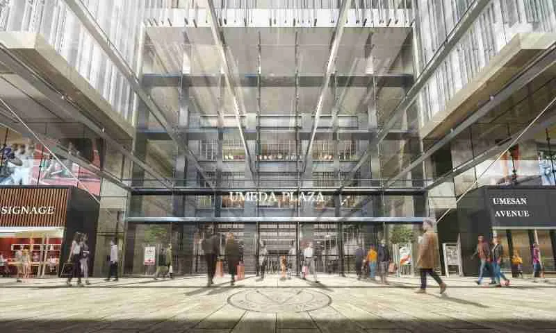 JPタワー大阪の南北貫通通路北側入口イメージ