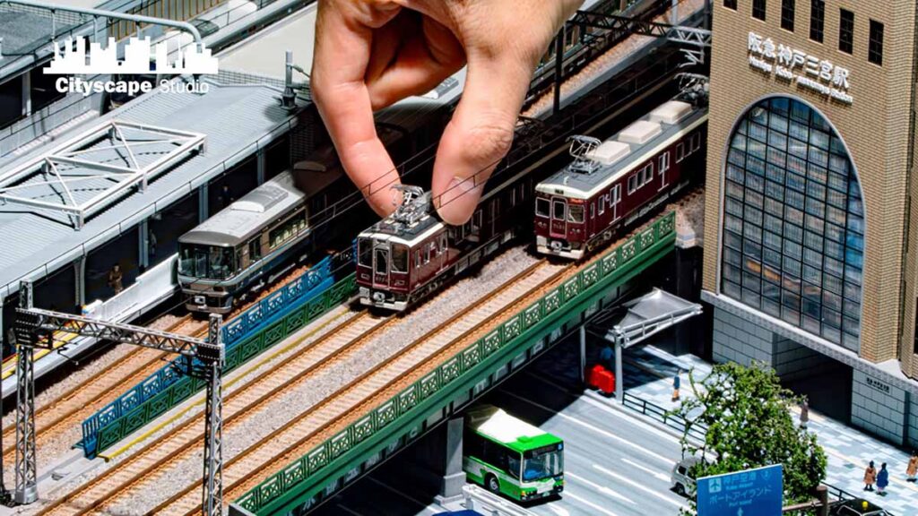 三宮鉄道フェスティバル　シティスケープスタジオによるジオラマ