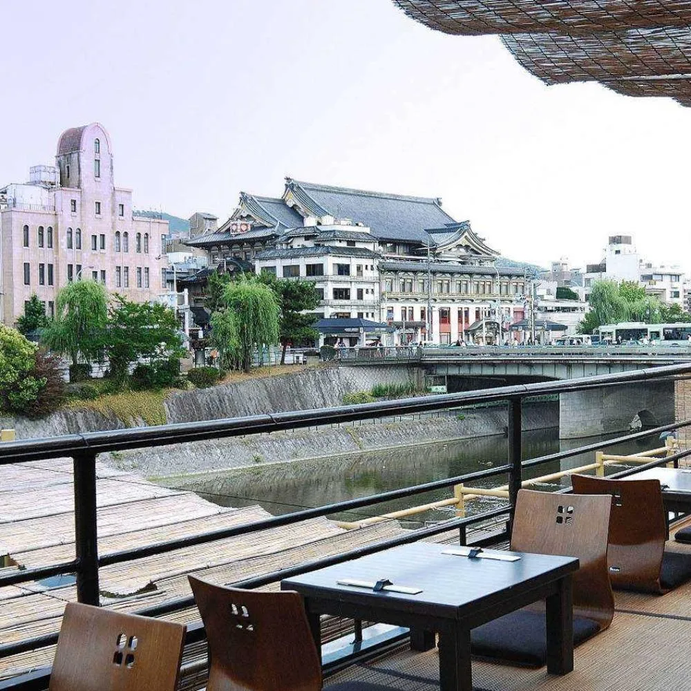 京料理 眺河 先斗町 華の川床からの眺め