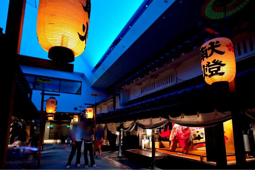 大阪くらしの今昔館　９階夜の時間の町全体