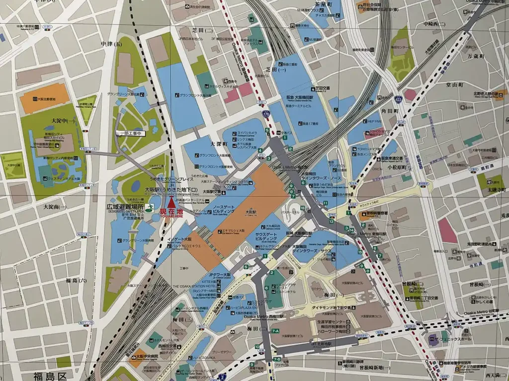 グラングリーン大阪のマップ
