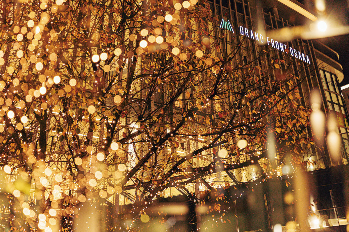 うめきたエリアがシャンパンゴールドに美しく輝く！イルミネーションイベント開催中