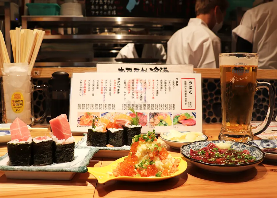 新梅田食道街に立ち飲みにこだった「立ちすし酒場さしす新梅田食道街店」2024年12月27日（金）オープン！