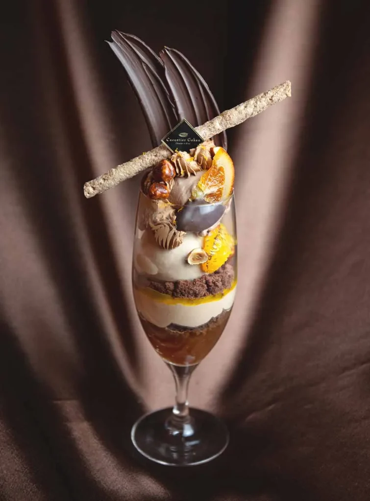 カカオティエゴカンKITTE大阪店の季節のパフェ