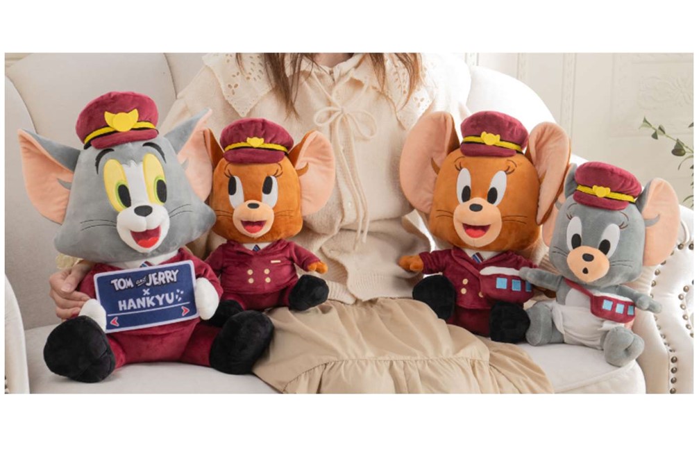 「トムとジェリー×阪急電車」コラボレーション企画のオリジナル添乗ぬいぐるみとスカジャンの受注販売受付中！
